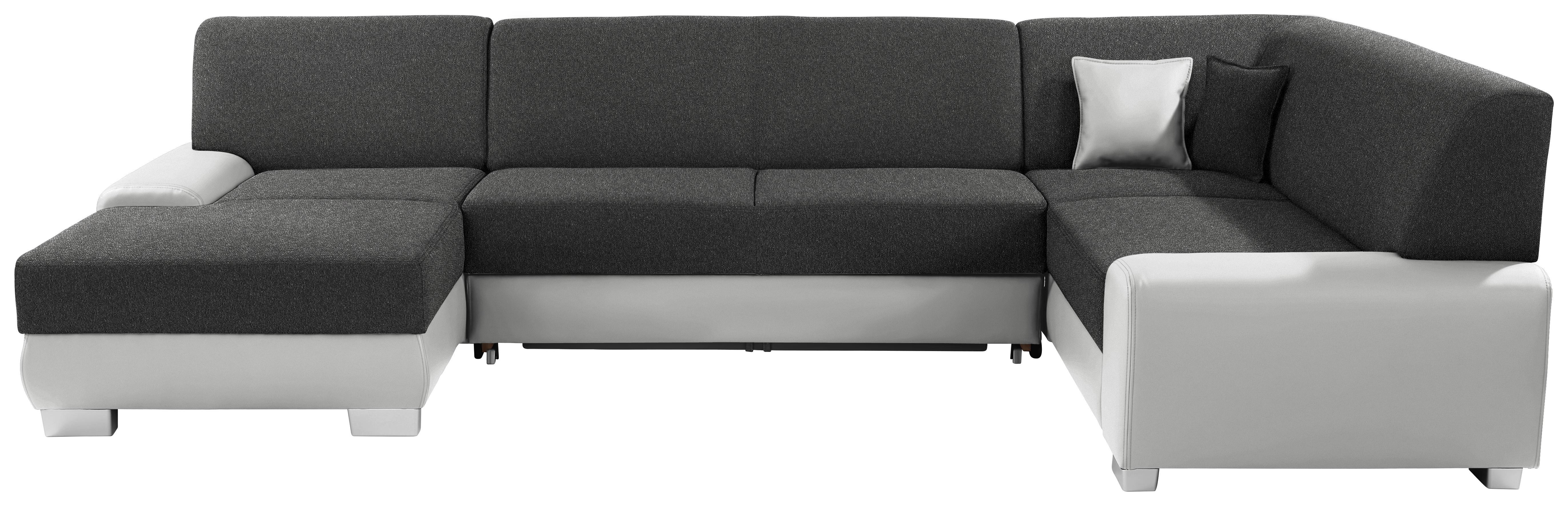 Wohnlandschaft in U-Form Miami 160x320x210 cm - Hellgrau/Alufarben, MODERN, Holz/Kunststoff (160/320/210cm)