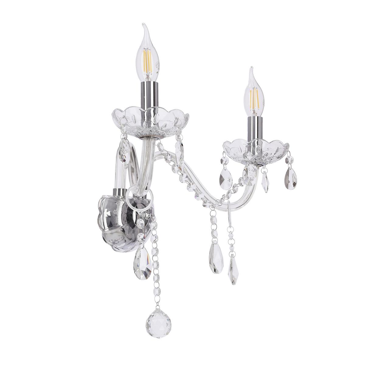Wandleuchte 22-30276 Cristallo - Transparent, KONVENTIONELL (21/38/37cm)