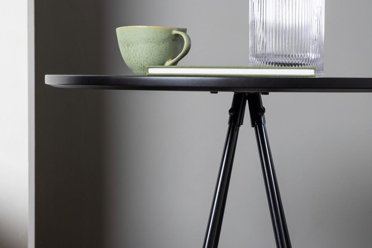 Barhocker Bistro - Schwarz, Design, Holzwerkstoff/Metall (60/105/60cm) - Livetastic