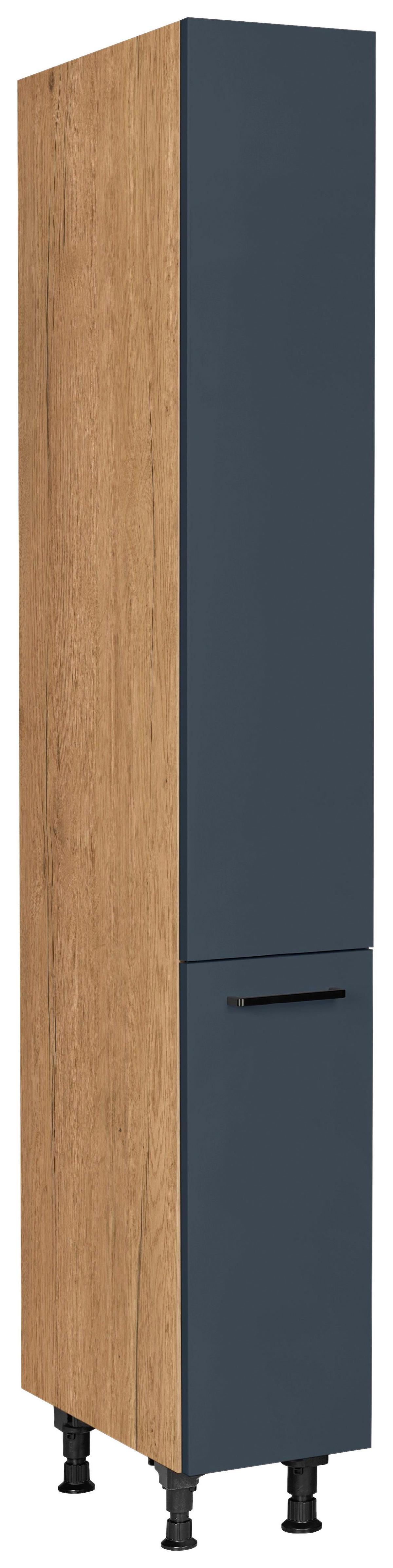 Apothekerschrank Easytouch - Blau/Eichefarben, MODERN, Holzwerkstoff/Metall (30/216,6/58cm) - Nobilia