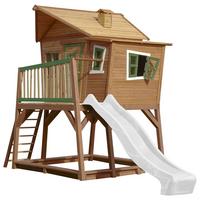 Spielturm A030.150.90 - Weiß/Braun, KONVENTIONELL, Holz (432/288/193cm) - Ambia Garden