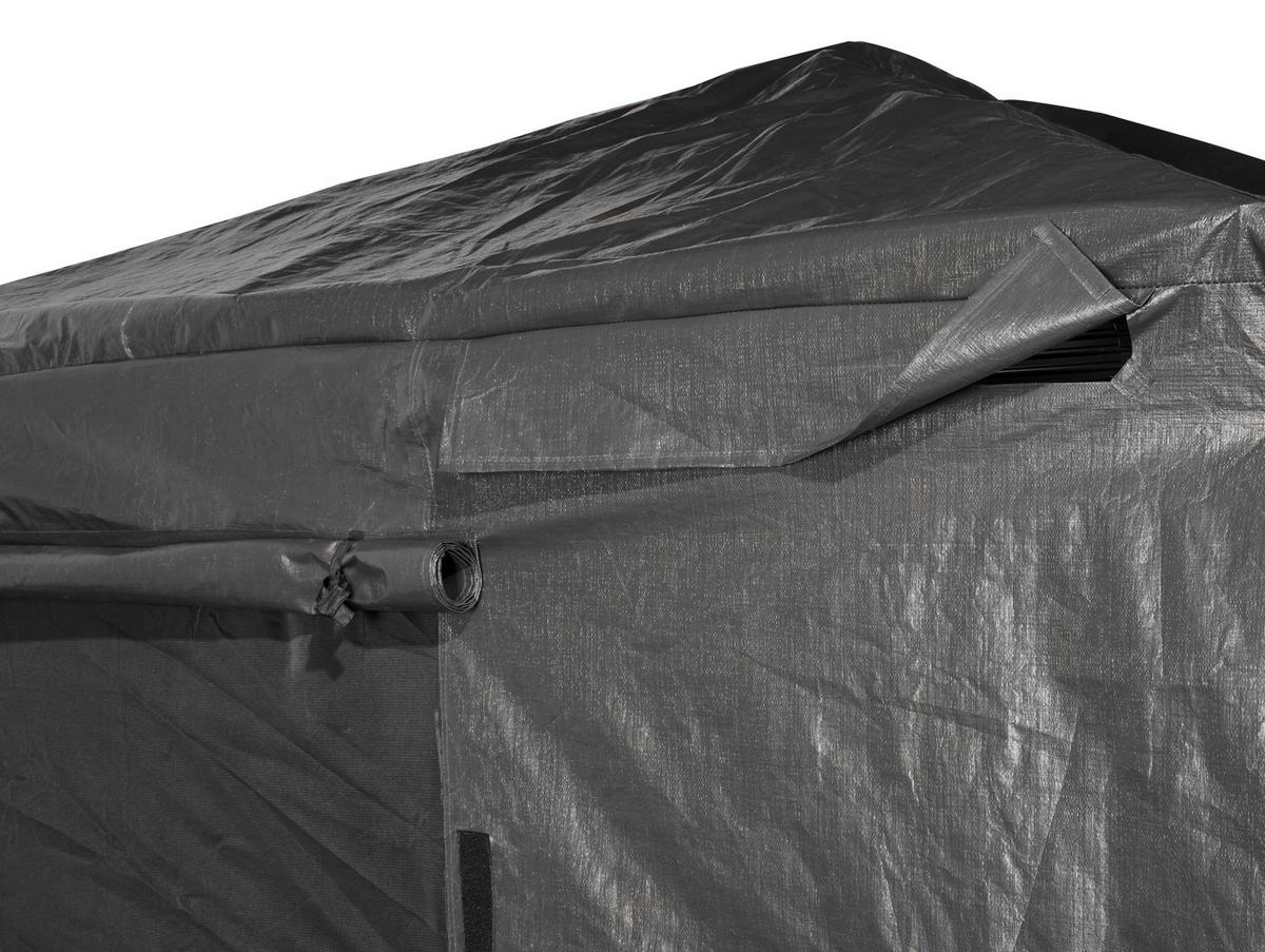 Schutzplane Winterabdeckung Pavillon 10x12 - Grau, Basics, Textil (303/367/292cm)