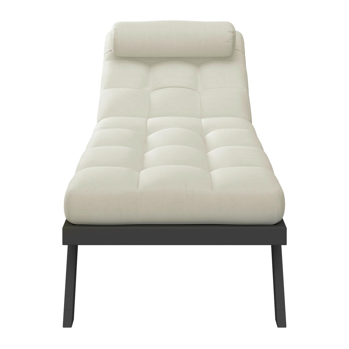 ZAHRADNÍ LEHÁTKO AVOLA - bílá/šedá, Moderní, kov/textil (199/31/68cm) - Bessagi Garden