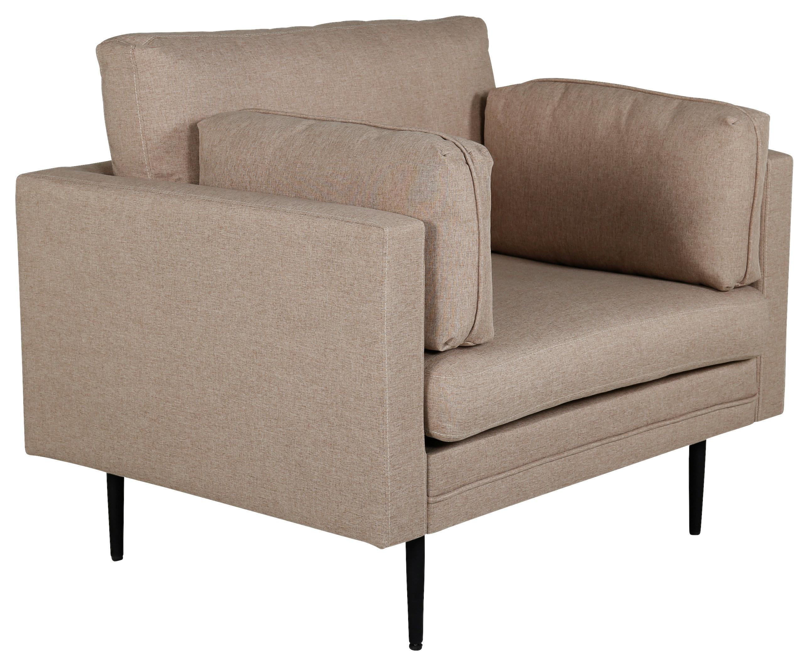 Sessel Boom - Hellbraun/Schwarz, Design, Kunststoff/Textil (110/84/86cm) - Livetastic