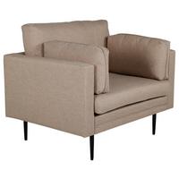 Sessel Boom - Hellbraun/Schwarz, Design, Kunststoff/Textil (110/84/86cm) - Livetastic