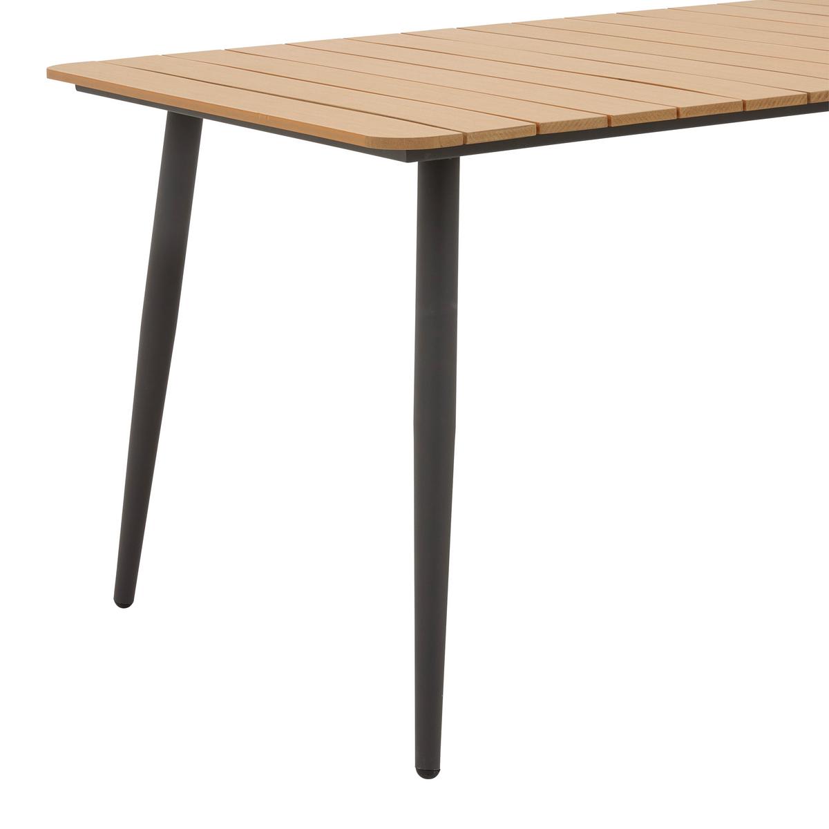 Zahradní souprava ZOPHIA - šedá/tmavě šedá, Moderní, kov/plast (180/74/90cm) - Bessagi Garden