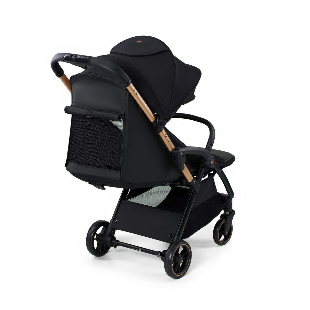 Buggy Apino Schwarz, B/H/T: 47x99x93cm - Goldfarben/Schwarz, Basics (47/99/93cm) - Kinderkraft