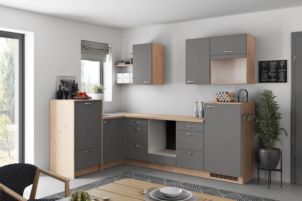 Eckküche Win - Wildeiche/Anthrazit, MODERN, Holzwerkstoff (178/280cm) - Express