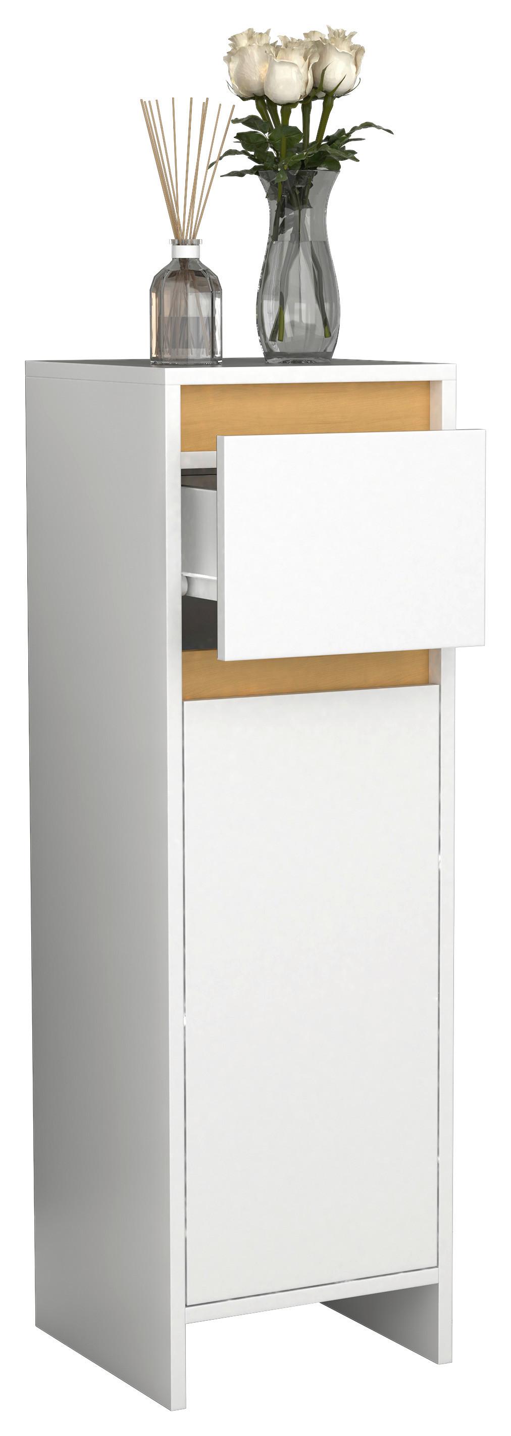 Highboard Malira Weiß/eiche Dekor B:30cm