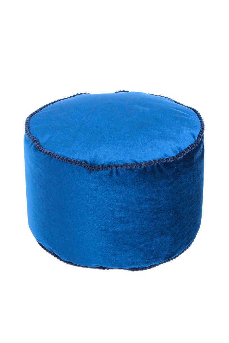 Taburetka zamat, modrá - modrá, Basics, textil (47/32/47cm)