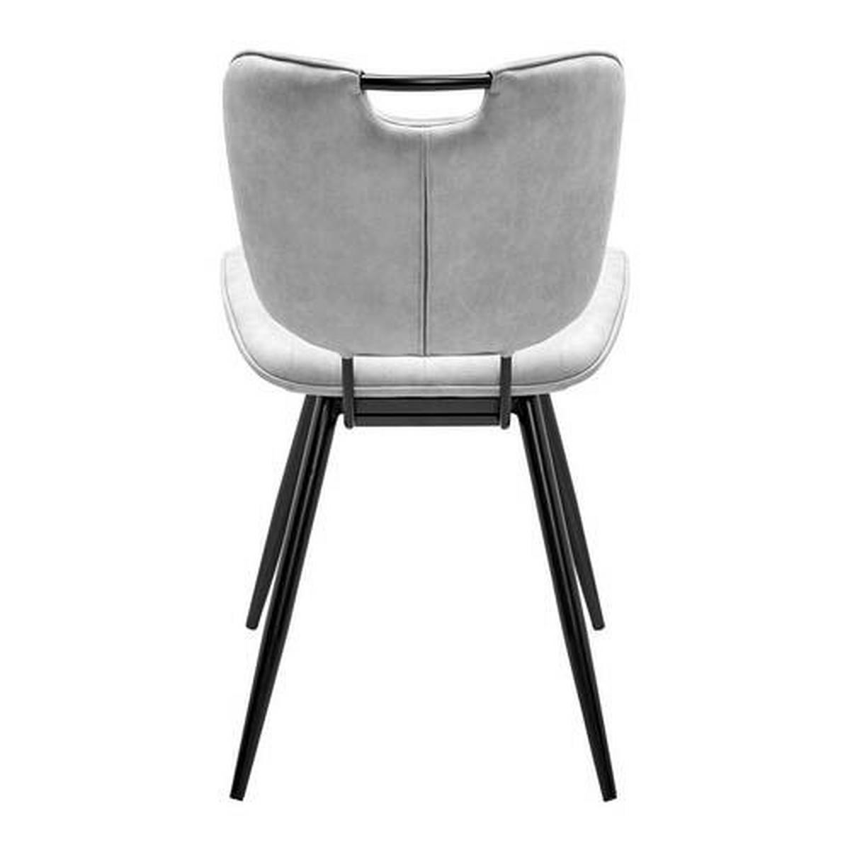 Jídelní židle HINA sv. šedá - černá/světle šedá, Moderní, kov/dřevo (46/84/57cm) - Bessagi Home
