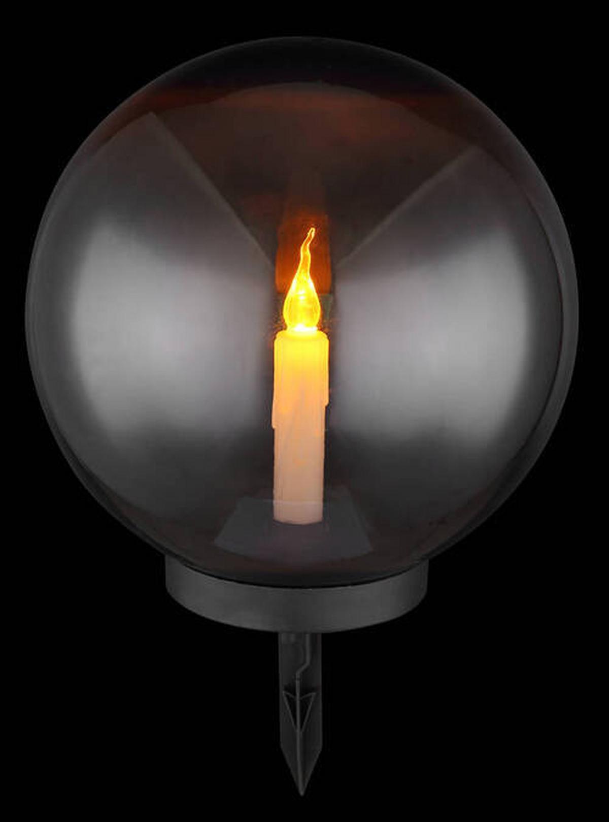 Solarleuchte 33819 - Schwarz/Grau, Basics, Kunststoff (25/38,5cm) - Globo