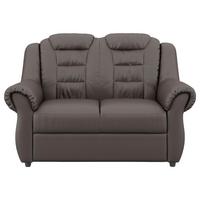 2-Sitzer-Sofa Boston Braun Lederlook - Schwarz/Braun, KONVENTIONELL, Textil (145/102/101cm) - Livetastic