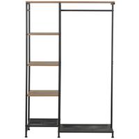 GARDEROBENSTÄNDER Naturfarben/Schwarz B: 100cm - Schwarz/Naturfarben, MODERN, Holzwerkstoff/Metall (100/165/36cm) - P & B