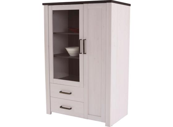 Vitrína Provence - číra/biela, Romantický / Vidiecky, kompozitné drevo (103,5/142,2/42cm) - James Wood Vitrína Provence - číra/biela, Romantický / Vidiecky, kompozitné drevo (103,5/142,2/42cm) - James Wood
