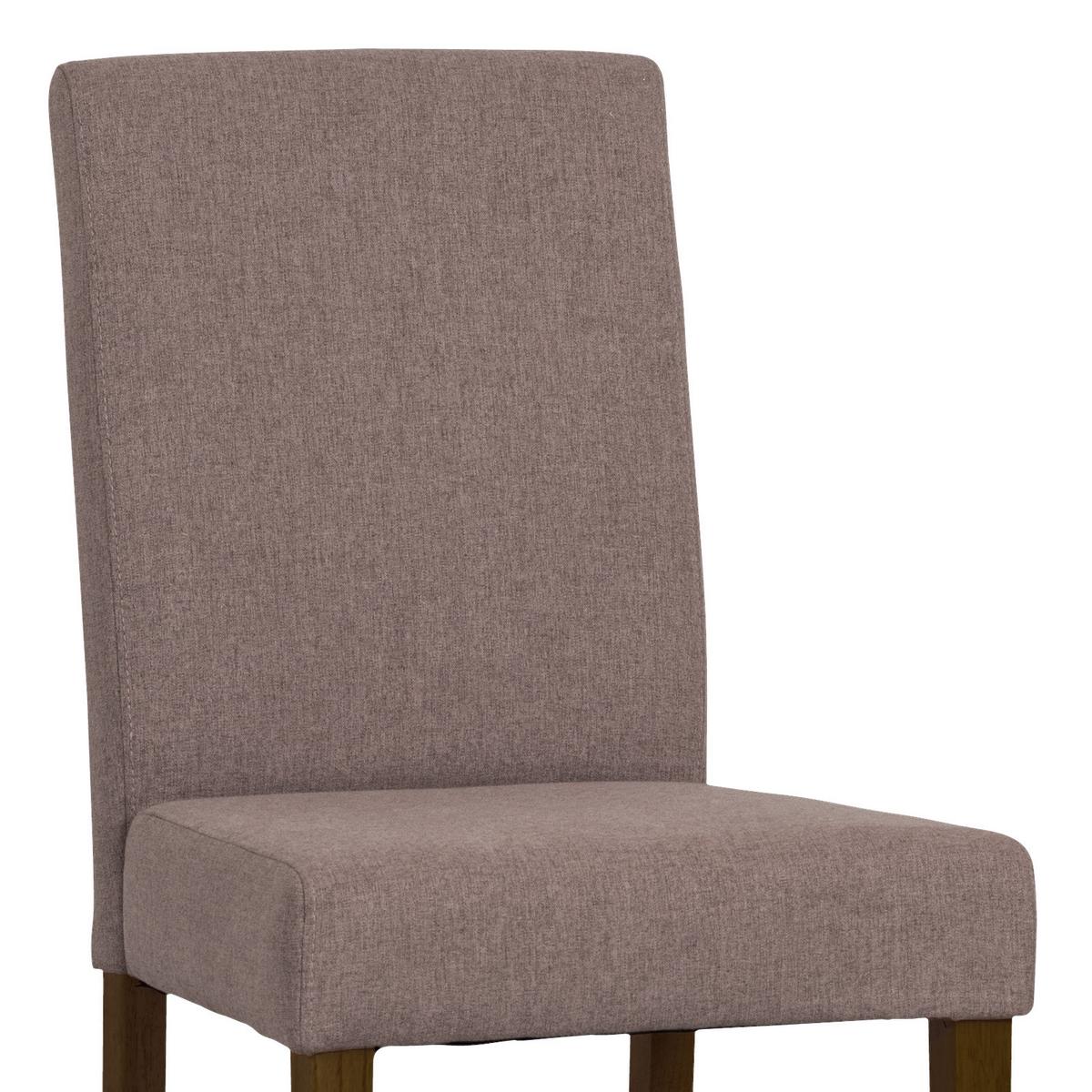 Esszimmerstuhl Tampa Braun Gepolstert Mit Echtholz-Beinen - Braun, KONVENTIONELL, Holz/Textil (54/89/45cm)