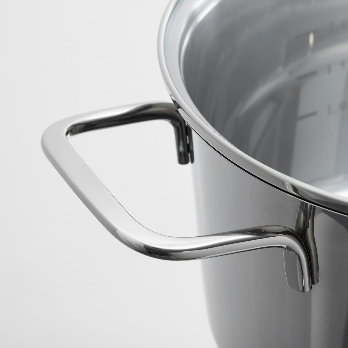 Sada hrnců ELIAN 4-dílna sada - průhledné/čiré, Moderní, kov/sklo - ELO