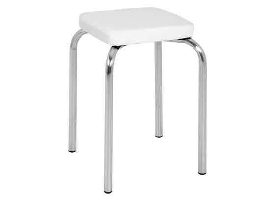Stohovatelná Stolička Pik - bílá/barvy chromu, Moderní, kov (36/49/36cm) Stohovatelná Stolička Pik - bílá/barvy chromu, Moderní, kov (36/49/36cm)