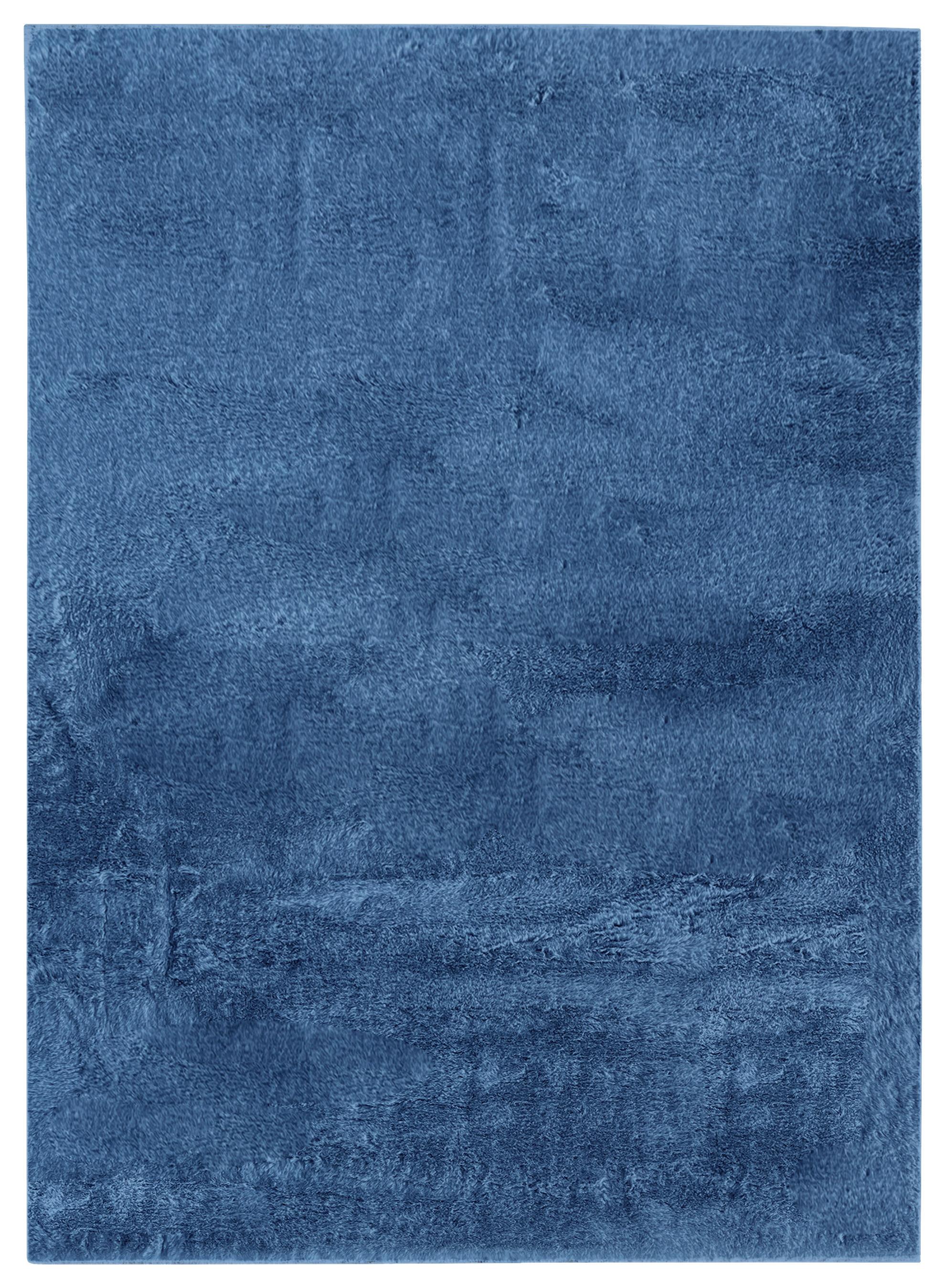 Umelá Kožušina Caroline 3, 160/220cm, Modrá - tmavomodrá, Konvenčný, textil (160/220cm) - Modern Living