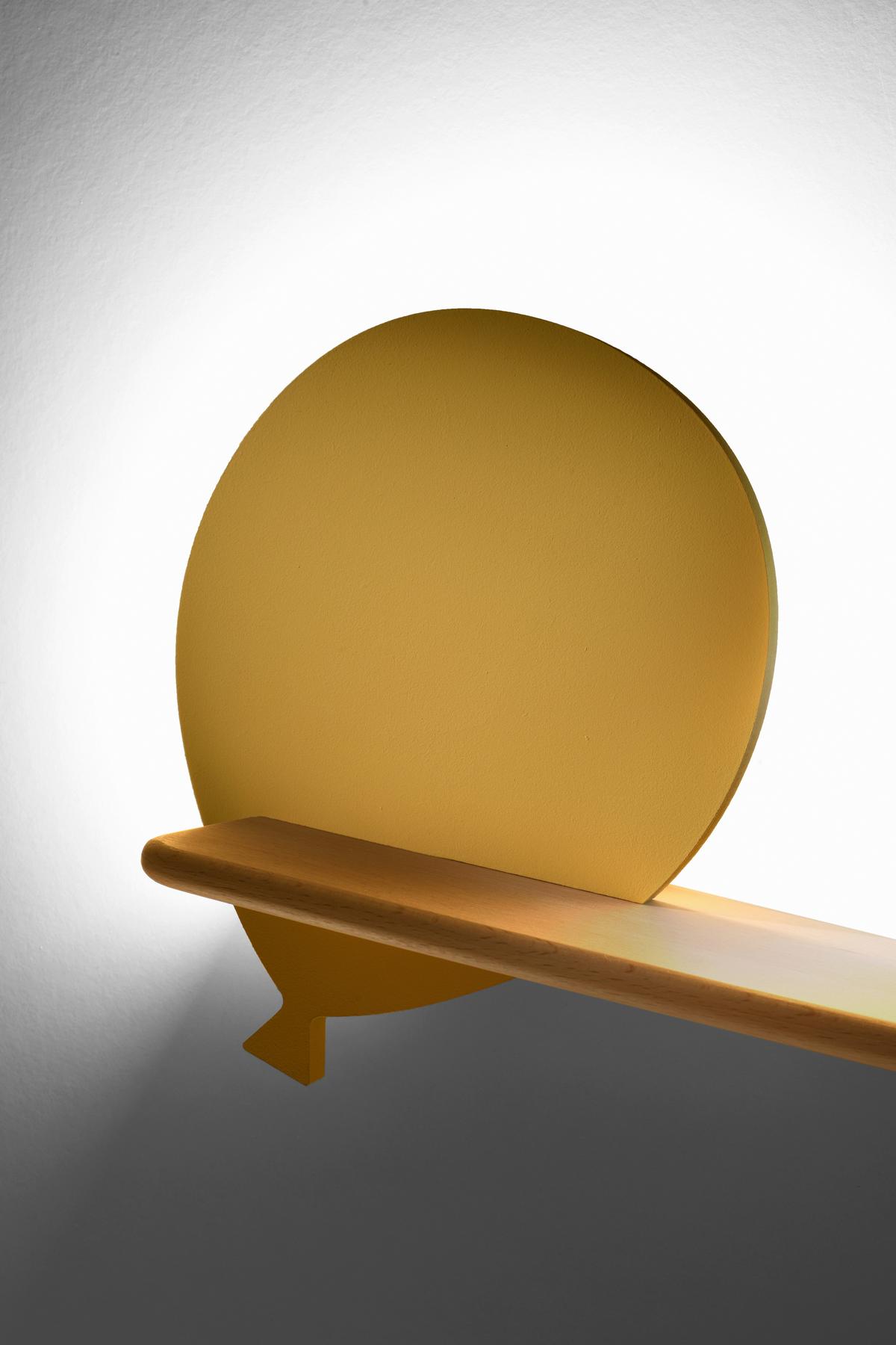 Wandleuchte 21-84767 Baloon - Goldfarben, KONVENTIONELL, Holz/Holzwerkstoff (31/12/26cm)