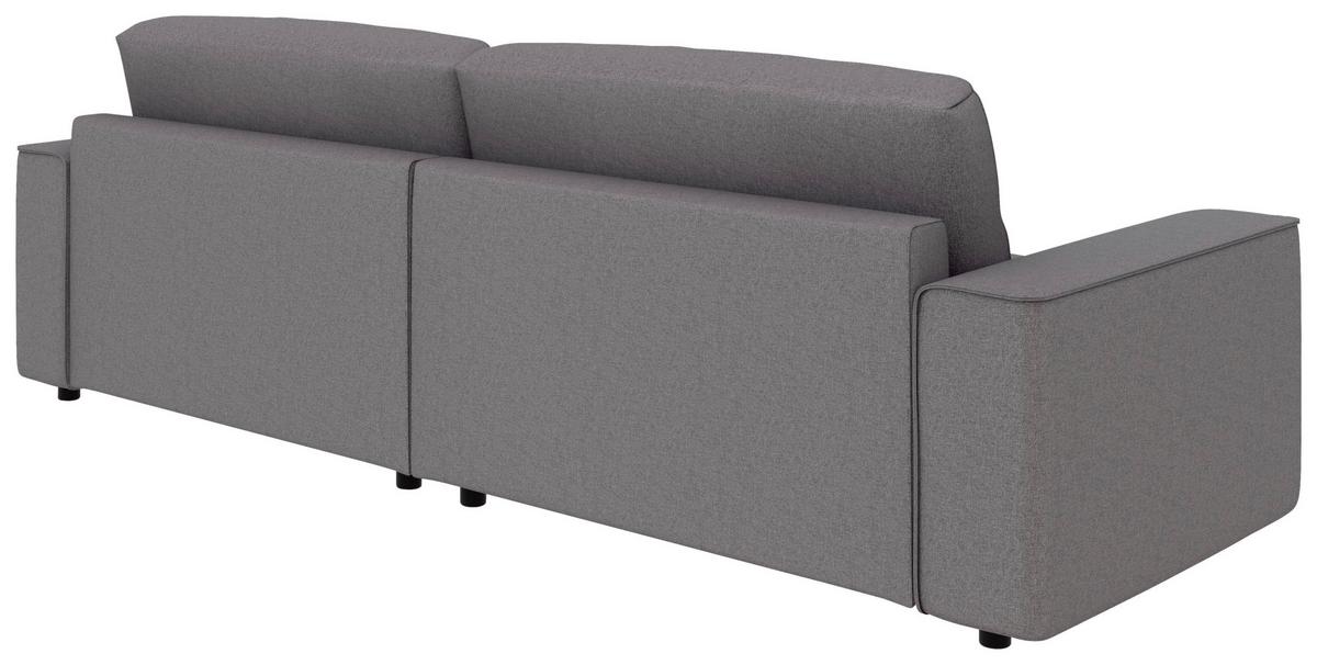 Ecksofa Chance, D.grau S: 265x164 cm - Dunkelgrau/Schwarz, MODERN, Textil (265/164cm) - Trendmanufaktur