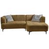 Ecksofa Lou Goldfarben/Schwarz, 247 cm - Goldfarben/Schwarz, Design, Textil (247/158cm) - MID.YOU