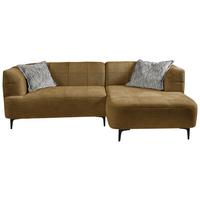 Ecksofa Lou Goldfarben/schwarz, 247 Cm - Goldfarben/Schwarz, Design, Textil (247/158cm) - MID.YOU