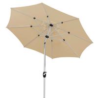 Sonnenschirm Venedig BxHxT: 270x250x270 cm Naturfarben - Silberfarben/Naturfarben, Basics, Textil/Metall (270/250/270cm) - Schneider