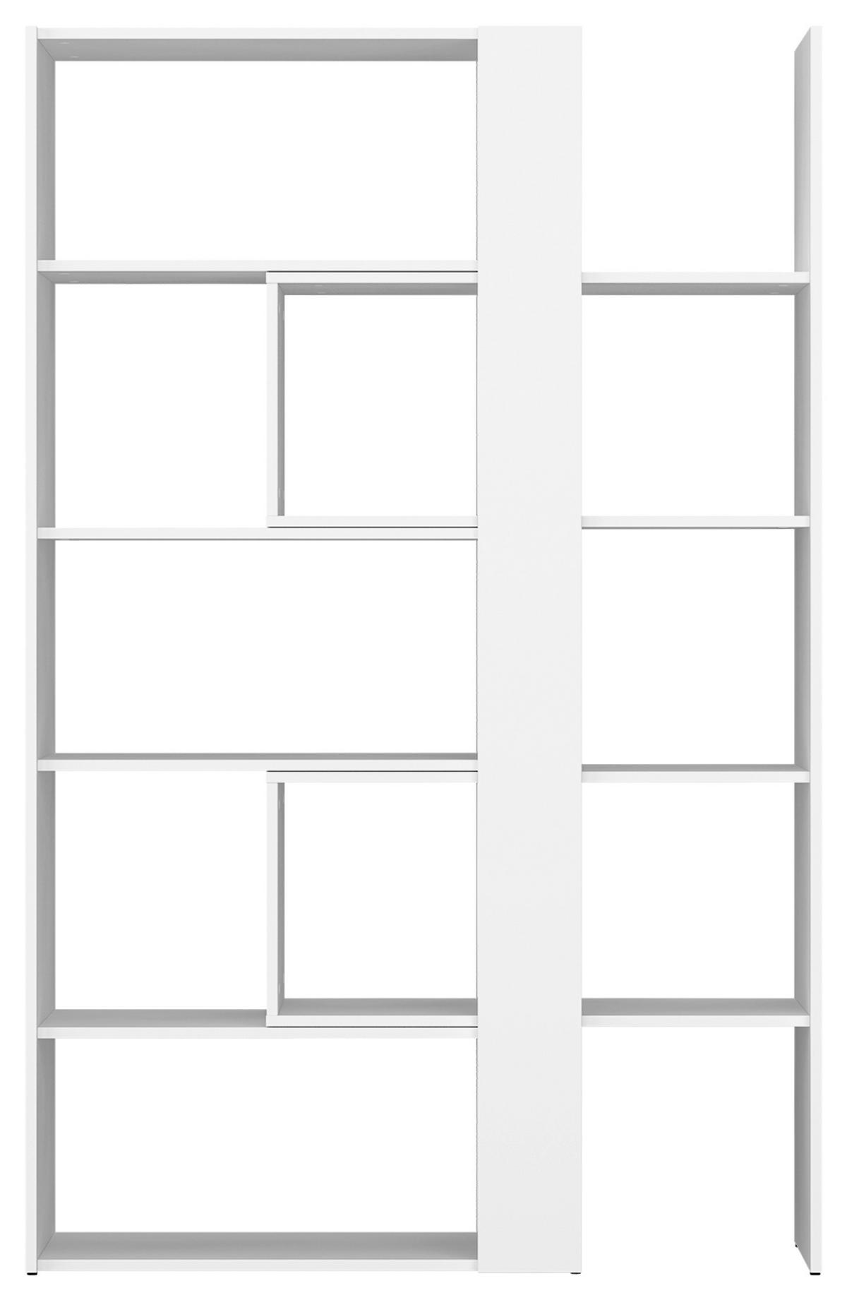 Regal Motus Alpinweiß B: 82-146 cm - Weiß, MODERN, Holzwerkstoff (82-146/180/35cm)