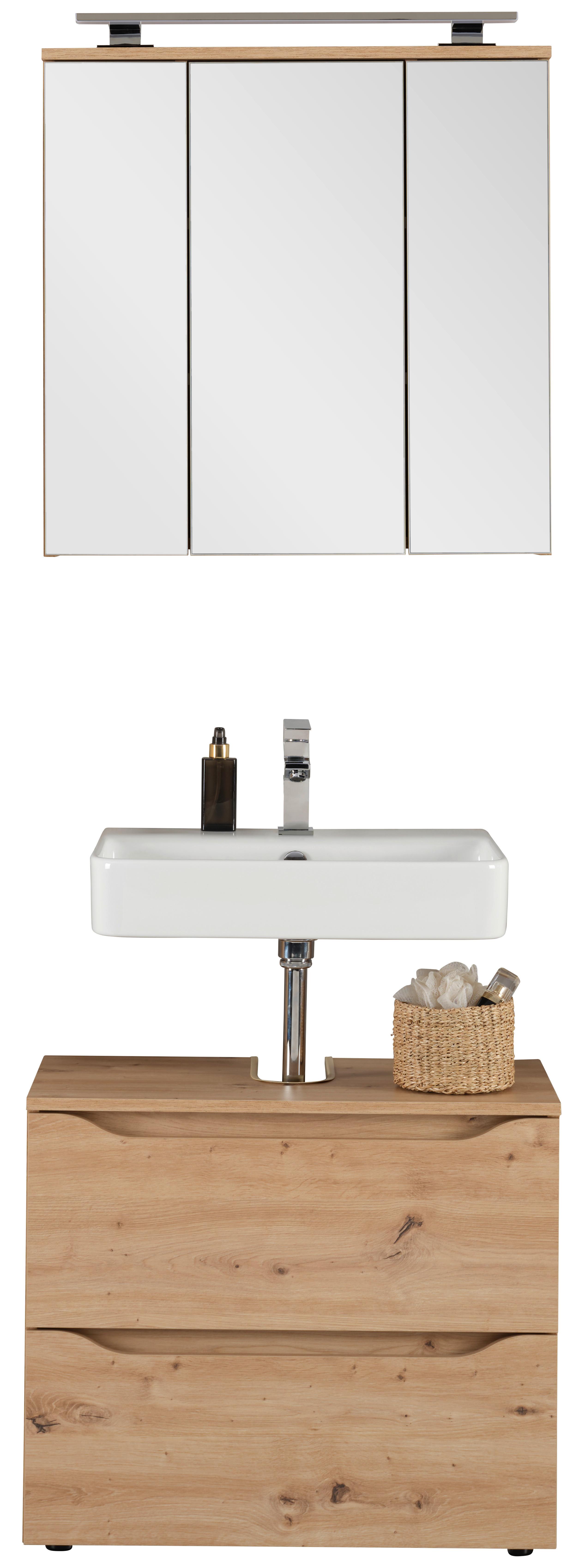 Badezimmer Giga Eiche Artisan Dekor 2-teilig - Eiche Artisan, MODERN, Holzwerkstoff (70/190/40cm)