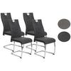 Schwingstuhl Alina S Anthrazit Gepolstert 4er-Set - Chromfarben/Anthrazit, MODERN, Textil/Metall (43/98/59cm) - MID.YOU
