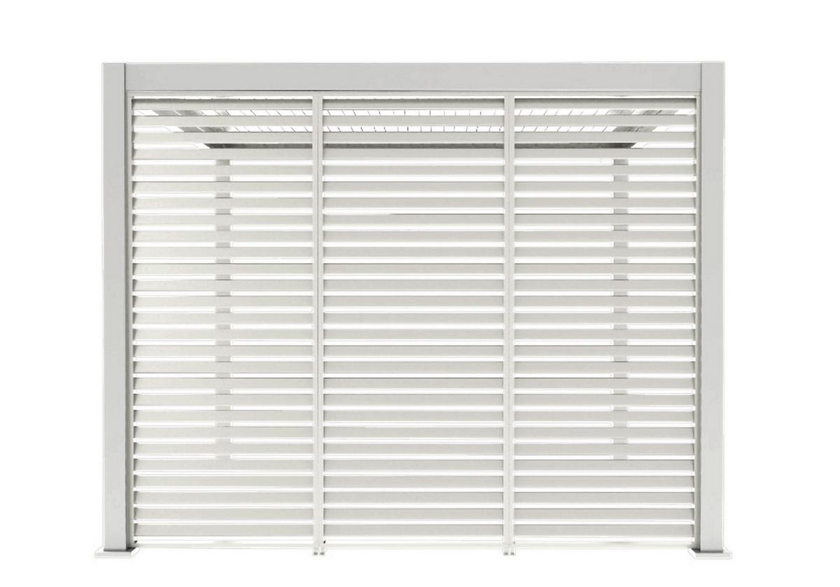 Lamellenteil Deluxe/classic Weiss - Fix - Weiß, MODERN, Metall (123,5/240/10cm) - Gardenson
