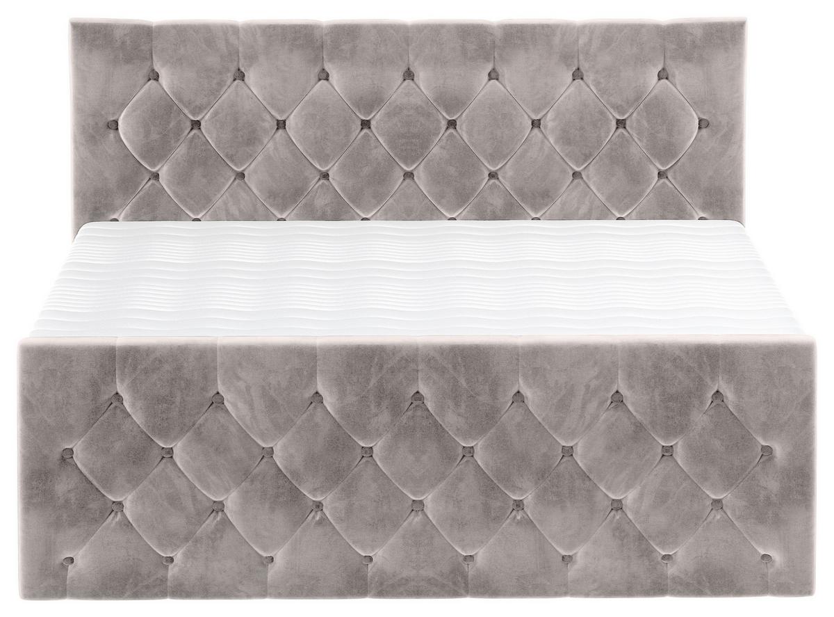 Boxspringbett Swing 2 Beige 160x200 cm H3/H4 - Beige/Schwarz, ROMANTIK / LANDHAUS, Textil (164/121/236cm) - James Wood