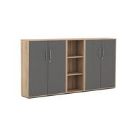 AKTENSCHRANK OFFICE EDITION - SW SET 8 - Anthrazit/Sonoma Eiche, MODERN, Holzwerkstoff (212,9/113,6/33cm) - MID.YOU