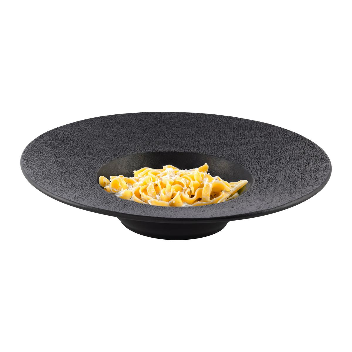 Talíř na těstoviny HARUKI - GOURMET - černá, Moderní, keramika (28,9/6,2cm) - Mömax