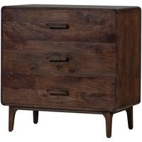 Kommode Liya Dunkelbraun B: 90 Cm - Dunkelbraun, Design, Holz (90/90/50cm) - Livetastic