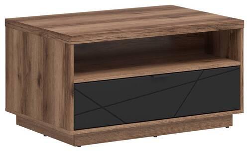 Couchtisch Forn Coffee Table - Eichefarben/Schwarz, Design, Holzwerkstoff/Kunststoff (90/60/48,5cm)