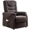 Fernsehsessel Nino Dunkelbraun B: 76 Cm - Dunkelgrün/Dunkelbraun, Design, Textil (76/106/94cm) - Livetastic