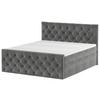 Boxspringbett Swing 19 Graphitfarben 140x200 cm H2 - Schwarz/Graphitfarben, ROMANTIK / LANDHAUS, Textil (144/121/212cm) - James Wood