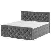 Boxspringbett Swing 19 Graphitfarben 140x200 cm H2 - Schwarz/Graphitfarben, ROMANTIK / LANDHAUS, Textil (144/121/212cm) - James Wood