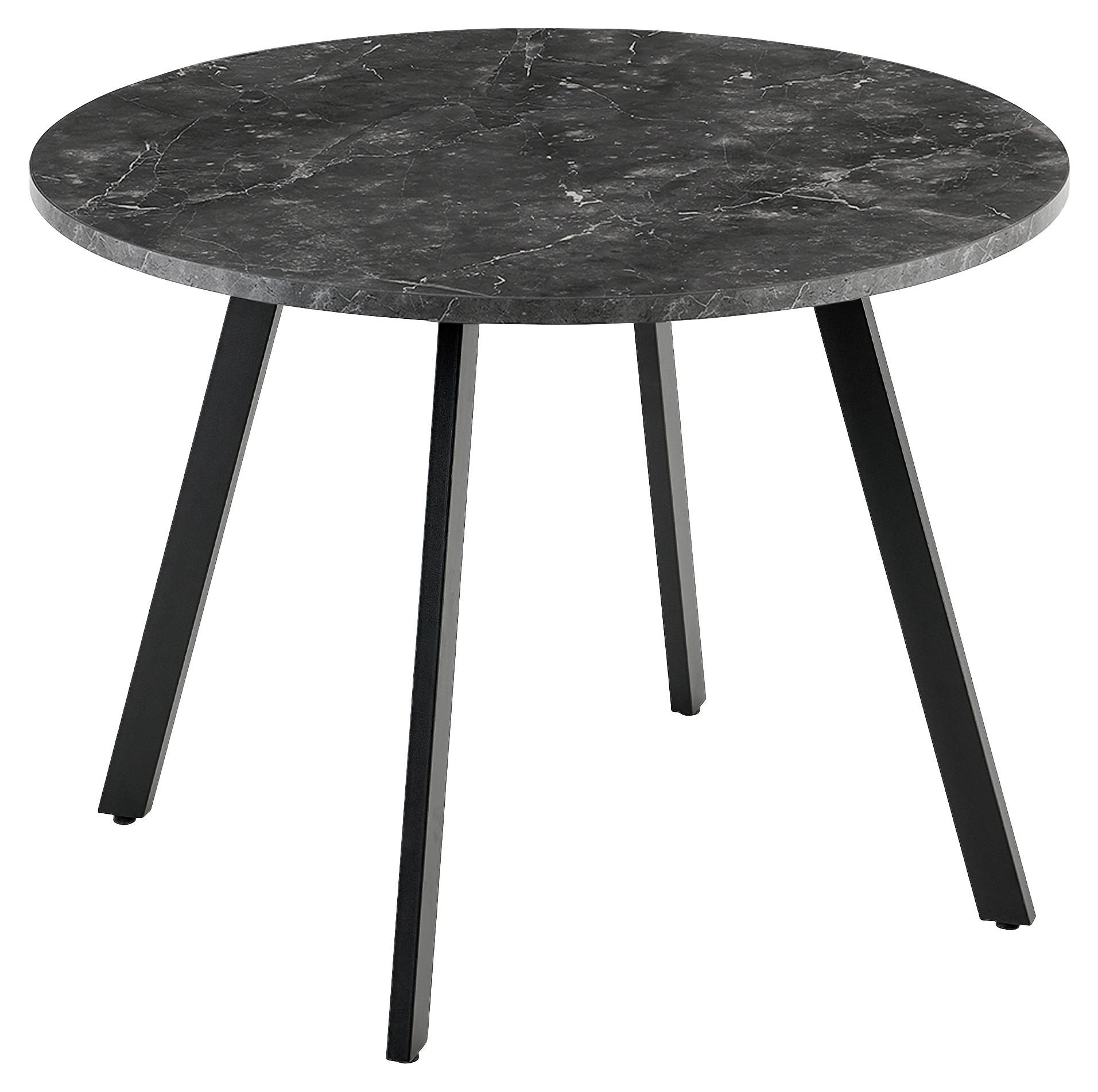 Esstisch Andre Melamin Schwarz, B: 100 Cm - Schwarz, KONVENTIONELL, Holzwerkstoff/Metall (100/76/100cm) - B&B Italia