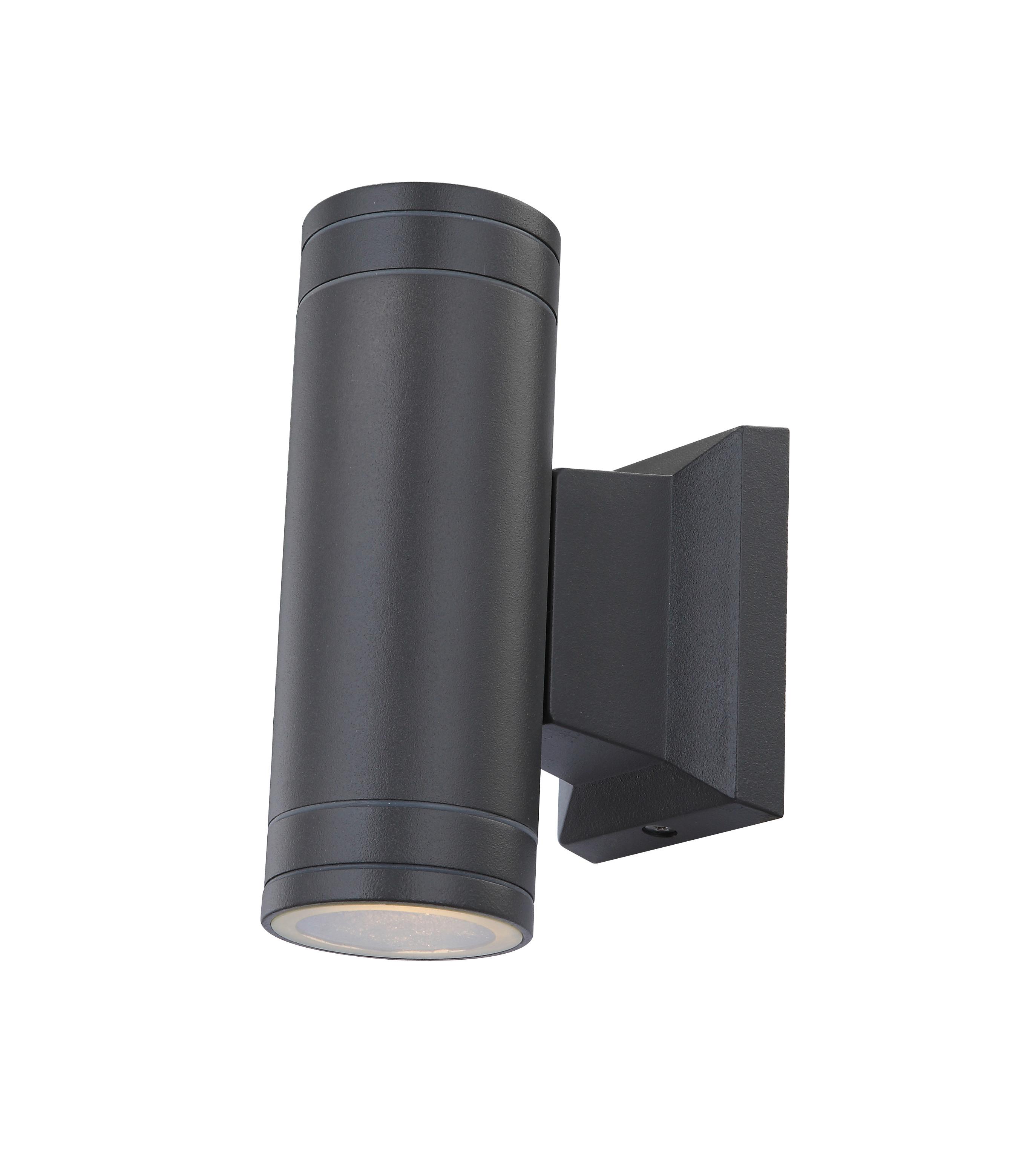Led Außenleuchte 4,9 Watt Glas, Wandmontage - Klar/Grau, Basics, Glas/Metall (6,5/10,8/15,5cm) - Globo