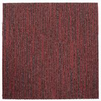 Teppichfliese Grau/Rot Ambition 50x50 cm Florhöhe 3mm - Rot/Grau, Basics, Textil (50/50cm)