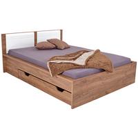 Ágykeret Avensis New 140/200 Cm - tölgyfa színű/fehér, Konventionell, fa (140/200cm) - Luca Bessoni