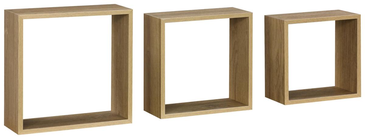 Falipolc Szett Simple *TOP ÁR* - Artisan tölgy, Modern, műanyag/faalapú anyag (30-27-24/30-27-24/12cm) - Best Price