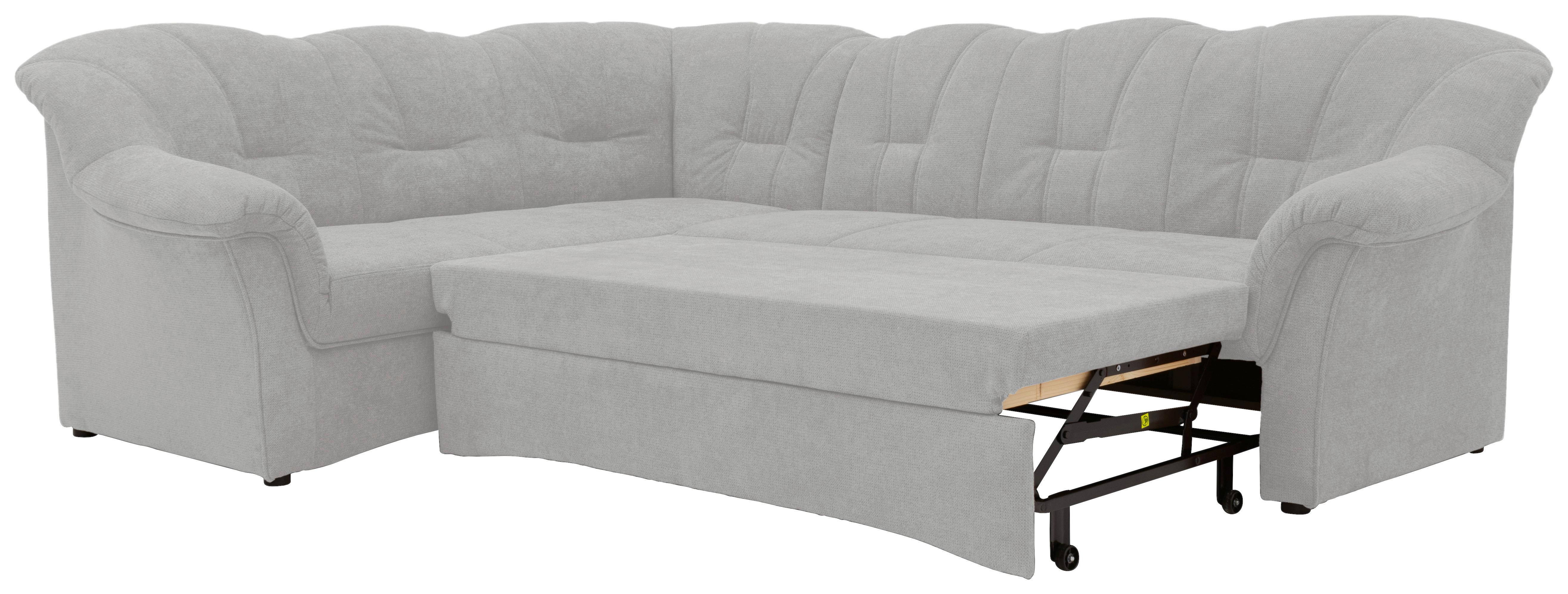 Ecksofa Mit Schlaffunktion Papenburg Hellgrau - Hellgrau/Schwarz, KONVENTIONELL, Textil (192/243cm) - MID.YOU