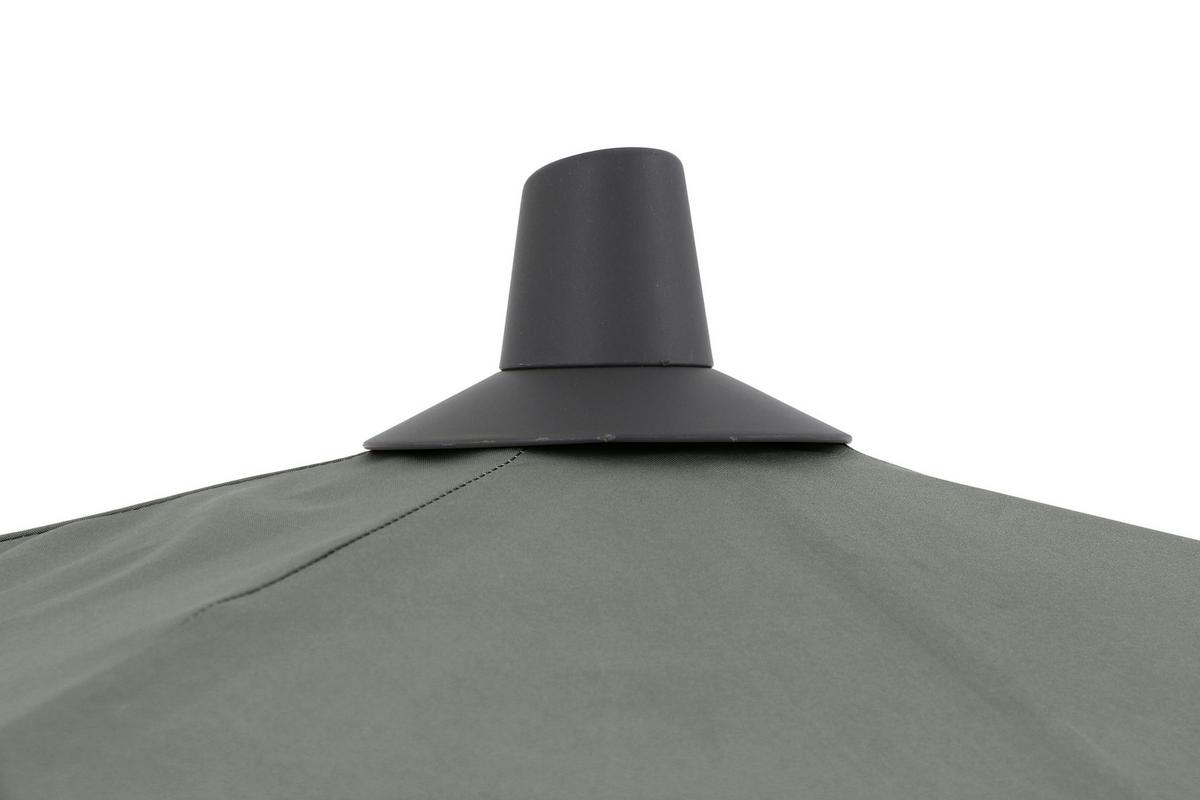 Sonnenschirm BxHxT 250x238x200 cm Anthrazit/Olivgrün - Anthrazit/Olivgrün, KONVENTIONELL, Textil/Metall (250/200cm) - Siena Garden