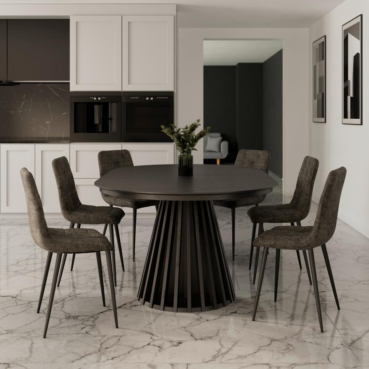Židle MINO, šedá - šedá/černá, Moderní, kov/dřevo (46/88/54cm) - Bessagi Home