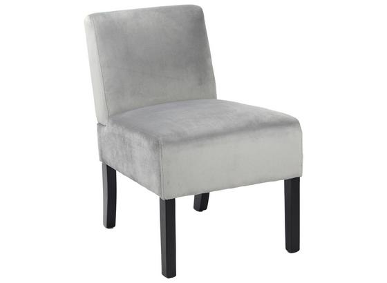Stuhl Samt Grau - Schwarz/Grau, MODERN, Holz/Textil (52/75/65cm) Stuhl Samt Grau - Schwarz/Grau, MODERN, Holz/Textil (52/75/65cm)