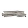 Ecksofa Gemini Naturfarben, B: 312 cm - Chromfarben/Beige, KONVENTIONELL, Textil (312/234cm)